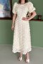 Beige Rose Dress - 4