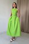 Green Halter Neck Flared Dress - 3