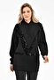 Black hooded and black sequined sweatshirt - 2