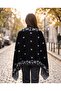 Rose Patterned Women's Shoulder Shawl, Knitwear Shawl, Cape Shawl, Poncho - 4