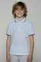 Unisex Blue Short Sleeve Polo Collar Lacoste T-Shirt - Suitable for School, Primary and Secondary Schools, 100% Cotton - 3