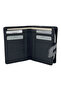 100% Genuine Leather Vertical Model Women's Wallet with Patches and Snap Fasteners, Black - 3