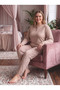 Large Size Patterned Viscose Women's Pajama Set - 2