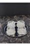 Crystal Silver Delfi Glass Bowl Set – Decorative Snack, Nut, and Dessert Serving Set with Round Tray