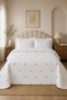 Cotton Bowknot Double Pique Set White