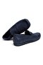 Dark Blue Coco Suede Dark Blue Color Laceless Genuine Leather Men's Shoes - 2