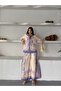 Women's Lilac Chokella Fabric Ethnic Motif Top and Bottom Set Jen2691 - 2