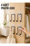 4 Pieces Adhesive Wall Hanger Multi-Purpose Practical Hanger Set