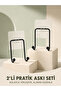 Double Adhesive Hanger Set Wall Mounted Multi-Purpose Practical Hanger 2 Pieces