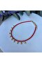 Drop Stone Afghan Beaded Anklet (Red) - 3