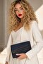 Women's Navy Blue Stone Evening Dress Clutch Bag – Chain Strap Clutch Evening and Event Bag - 6