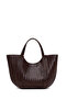 Women's Brown Long Strap Printed Shoulder Bag 26Sbd251926 - 3