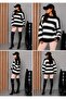 Crew Neck Casual Draped Sweater - 4