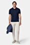 Regular Fit Buttoned Polo Collar Embroidered 100% Mercerized Cotton T-Shirt - 6
