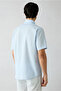 Short Sleeve Regular Fit Seersucker Button-Down Collar 100% Cotton Striped Pocket Shirt - 4