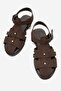Closed Toe Buckle Women's Sandals Brown - 5