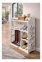 Home Shoe Cabinet White Multi-Tier Shoe Rack with Increased Layer Spacing - 5
