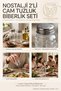 Retro 2-Piece Glass Salt and Pepper Shaker Set Classic Square Embossed Spice Container Set Stainless Steel Screw-On Metal Lid Restaurant Type Set 723492 - 7