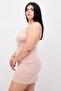 Women Solid Sleeveless Sleepwear Dress, Light Pink - 3