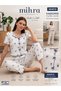 Bowknot Camisole Half Sleeve Pajama Set-Blue-S/M