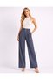 Women's High Waist Belt Buckle Pleated Modal Fabric Wide Leg Sweatpants