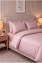 Striped Satin Double Duvet Cover Set |   100% Cotton |   200X220 cm Duvet Cover, Striped Elastic Sheet, 2 Pieces of 50X70 cm Pillowcases |   Stylish and Elegant |   Hotel Comfort - 2