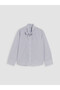 Lcw Vision Blue Scarf Collar Plaid Oversize Women's Shirt - 5