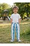 Children's Pants Blue Striped Balloon Jeans