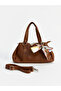 Lcw Accessories Women's Shoulder Bag with Brown Leather Look Scarf Accessory - 2