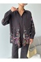 Women's Oversize Shirt with Beading on Front, Back and Sleeves