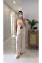 Tenwa Beige Belted Trousers