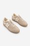 Women's Sneaker Lace-Up Flat Sole Suede Sports Shoes Tiyone Dark Beige - 5