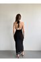 Halter Yaka Midi Elbise - 6