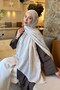 Cc Pattern Aura Cotton Jacquard Shawl Stone - 2