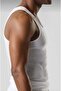 Men's White Cotton Camisole Undershirt 3 Pieces - 4