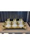 Decorative Tea Cup Set Tea Presentation Set with Tray - 3