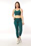 Women's Seamless Gathering Thin Strap Bra Top and Bottom Fitness Set - 2
