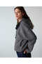 Kumaş mix kapüşonlu sweatshirt - 6