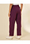 Women Mauve Front Pleat Detail Active Pants - 3