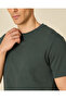 Men Olive Plain T-Shirt - 4