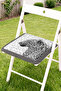 Leopard Figured and Leopard Patterned Fringed Zippered Chair Cushion - Modern Tufted Cushion - 2