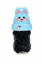 Black Rubber Hair Clip Set in a Box with Rabbit Figures for Children and Adults