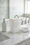 2 Liter Swirl Lid Trash Can Small Trash Bin Bathroom Kitchen Office Tabletop - 3