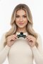 Shiny Dark Green Flower Motif Stone Detailed Hair Clip Claw Clip Women's Accessory - 4