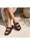 New Season Model Orthopedic Women's Slippers with Two Buckles