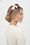 Red Bowknot White Patterned Children's Hairband Crown - Stylish and Fun Hair Accessory - 3