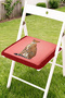 Flat Floor Patterned Fringed Zippered Chair Cushion with Cheetah Figure - Modern Kitchen and Balcony Decor - 2