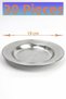 19 cm Stainless Chrome Steel Plate - Snack Plate, Breakfast Plate, and Presentation Plate (1-100 Pieces Optional)