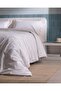 Nelly Double Size 100% Cotton Ruffled Printed Bed Sheet and Duvet Cover Set - White/Yellow - 4