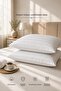 Pearl 2 Pieces White Cotton Satin Striped 50 X 70 cm Pillowcase - 2